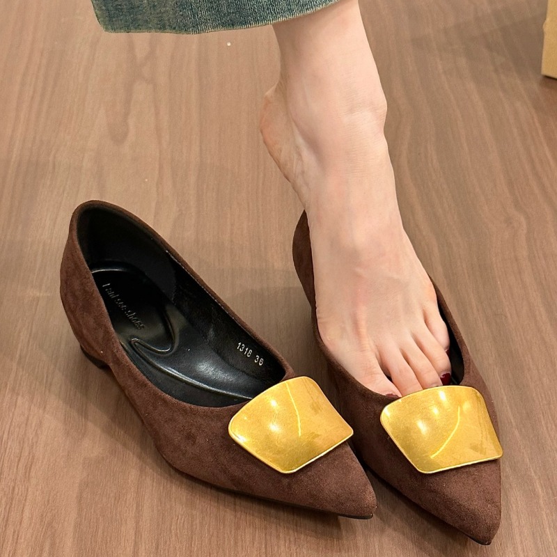 Summer Clothing Stores - Women Low Heel Pumps Pointed Toe