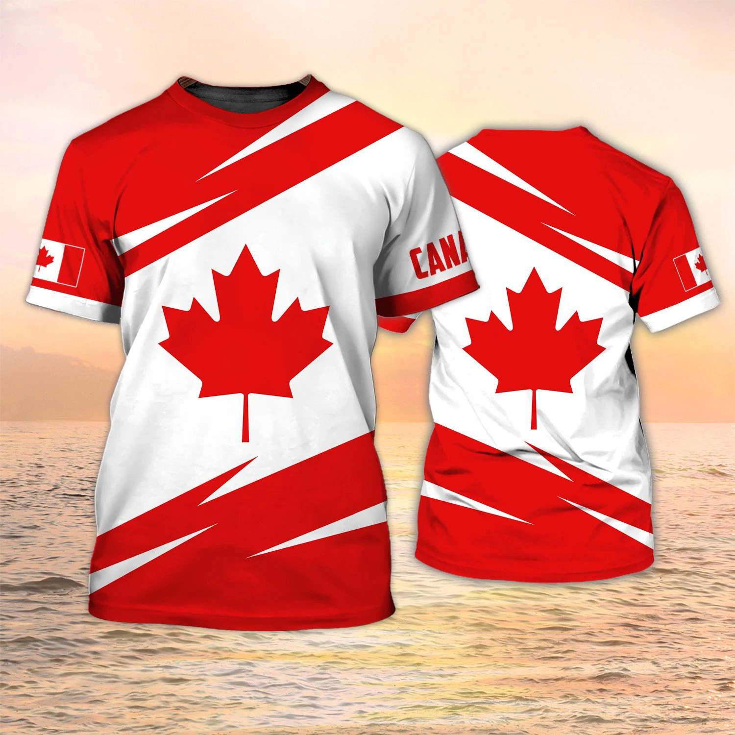 Canada Flag 3D Print T-Shirts  - Summer Clothing Women Canada review and price