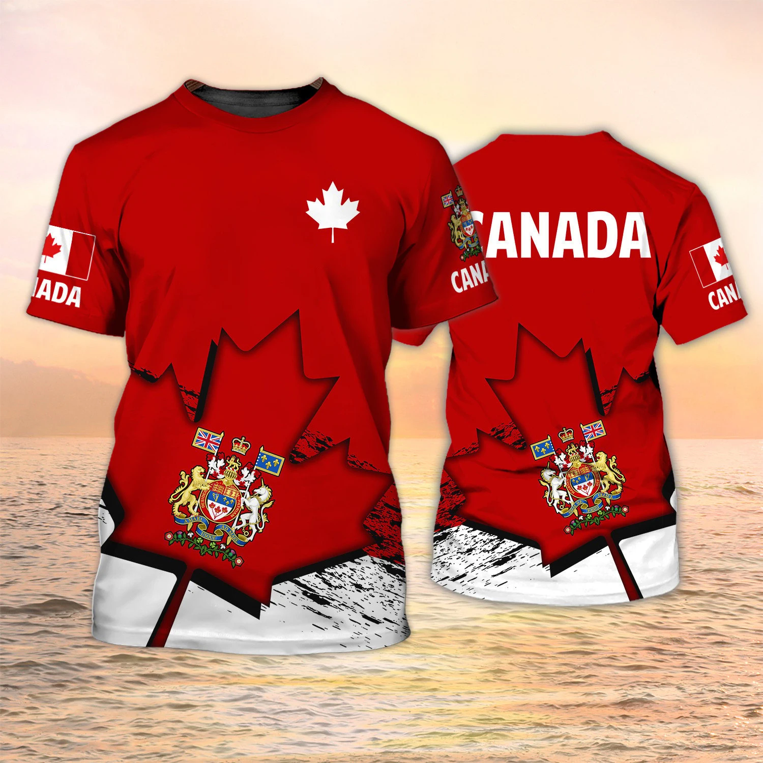 Canada Flag 3D Print T-Shirts  - Summer Clothing Women Canada review and price